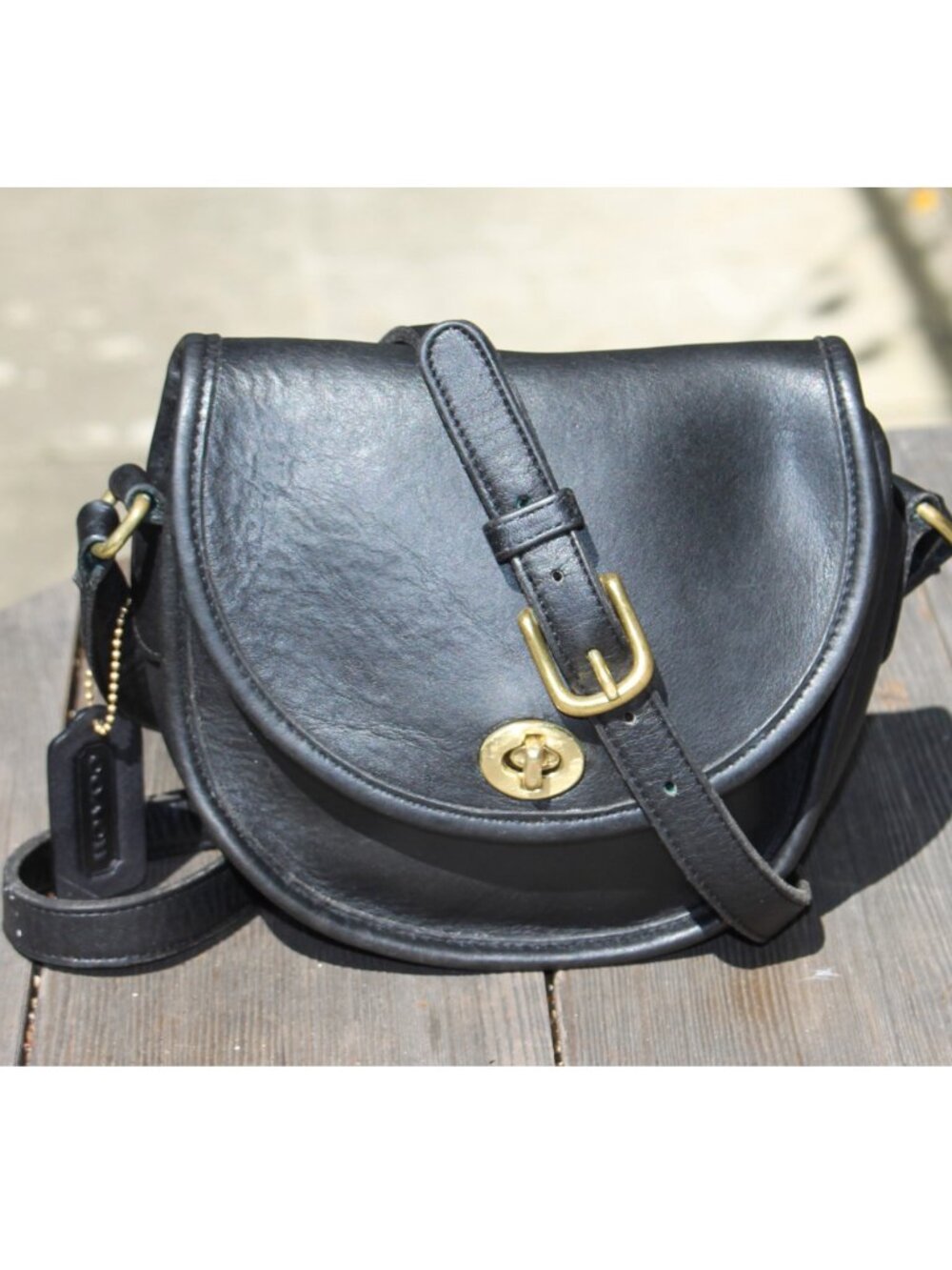 Coach Vintage - Watson Crossbody Bag 9981 in Black, USA 1995 + Hangtag